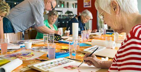 Ouderen tijdens een workshop